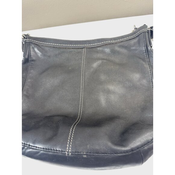 Coach Chelsea Buckle Black Leather Crossbody Shoulder Bag Classic Minimal F14018 - Picture 10 of 16